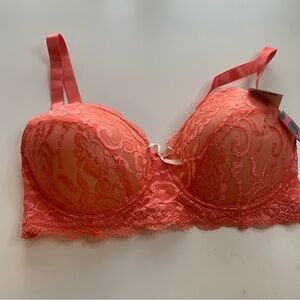 Sofra Coral Lace Bra